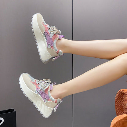 Damen Sneaker Sportlich atmungsaktiv Laufschuhe Komfort