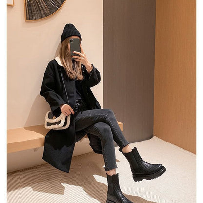 Damen Chelsea Boots Komfortabel Gefüttert Rutschfest