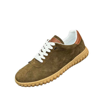 Damen Sneaker Sportlich Weich Wildleder Elegante Leder Akzente