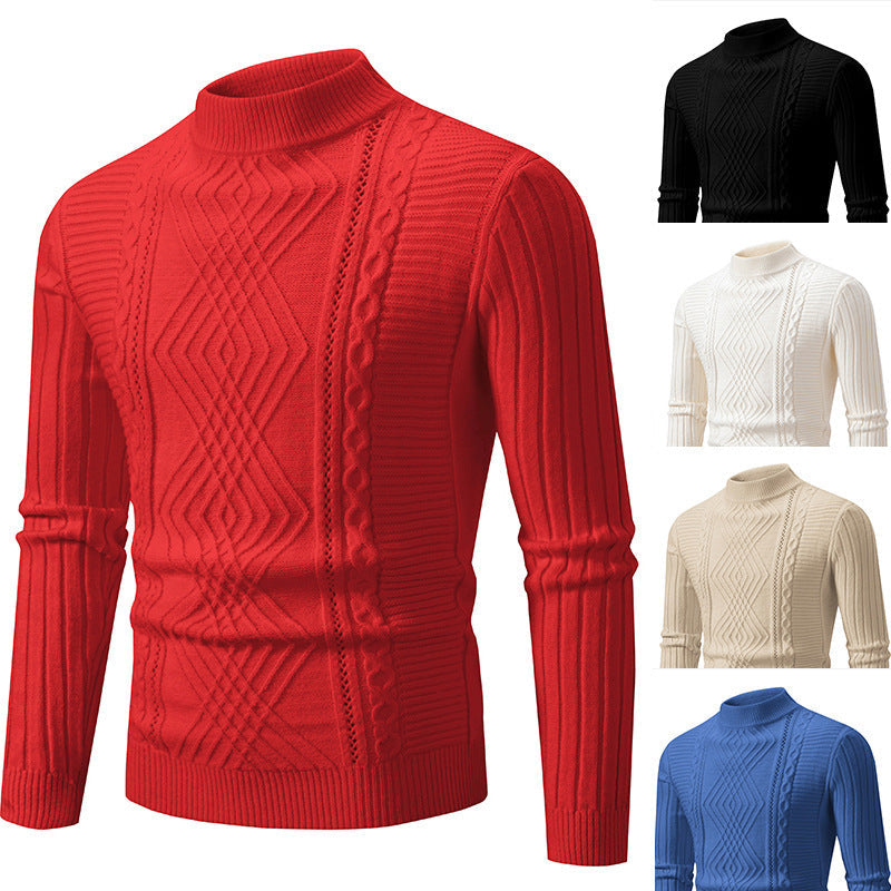 Herren Rollkragenpullover Modern Strukturiert - BerlinGlamour