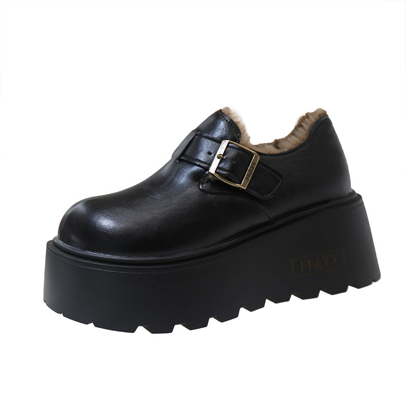 Damen Clogs Plattform mit Weichem Innenfutter und Stylischem Riemen