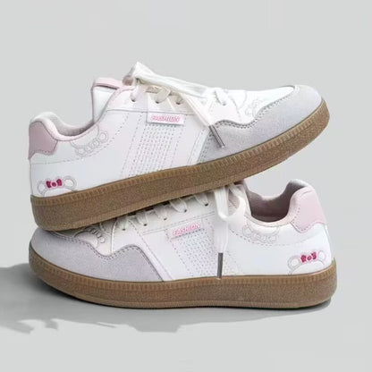 Damen Sneaker Sportlich Floral Mit Gepolsterter Sohle