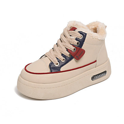 Damen Sneaker Winter Warm Kuschelig High-Top Schuhe