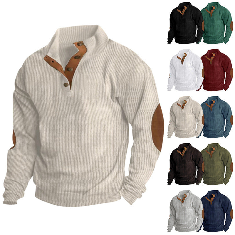 Herren Pullover Strukturiert Kontrast Modern - BerlinGlamour