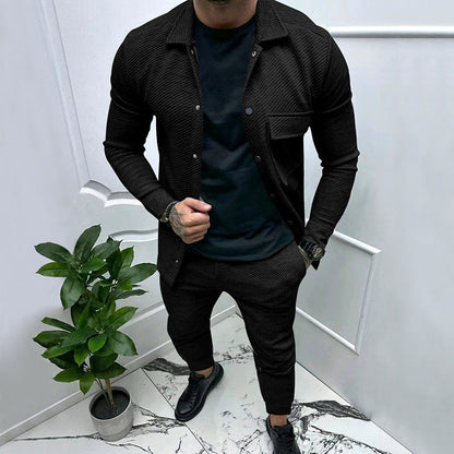 Herren Freizeitanzug Modern mit Streifenmuster Elegant