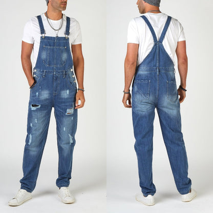 Herren Jeans Riss Hose Used Look Denim