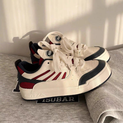 Damen Sneaker Retro Style Perforiert Komfort Schuhe
