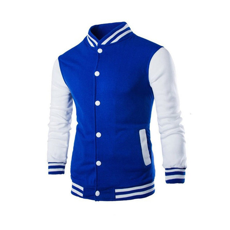 Herren Collegejacke Sportlich Kontrast Ärmel Bequem