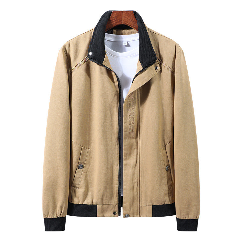 Herren Übergangsjacke Modern Stehkragen Praktisch Wasserabweisend