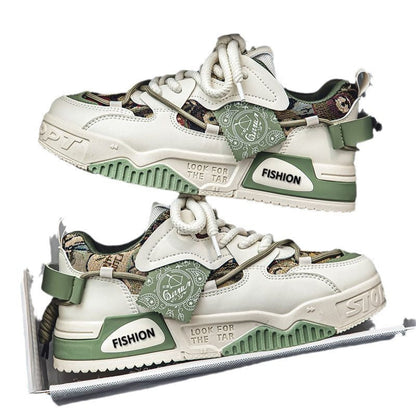 Damen Sneaker Kunstleder Auffällig Modisch