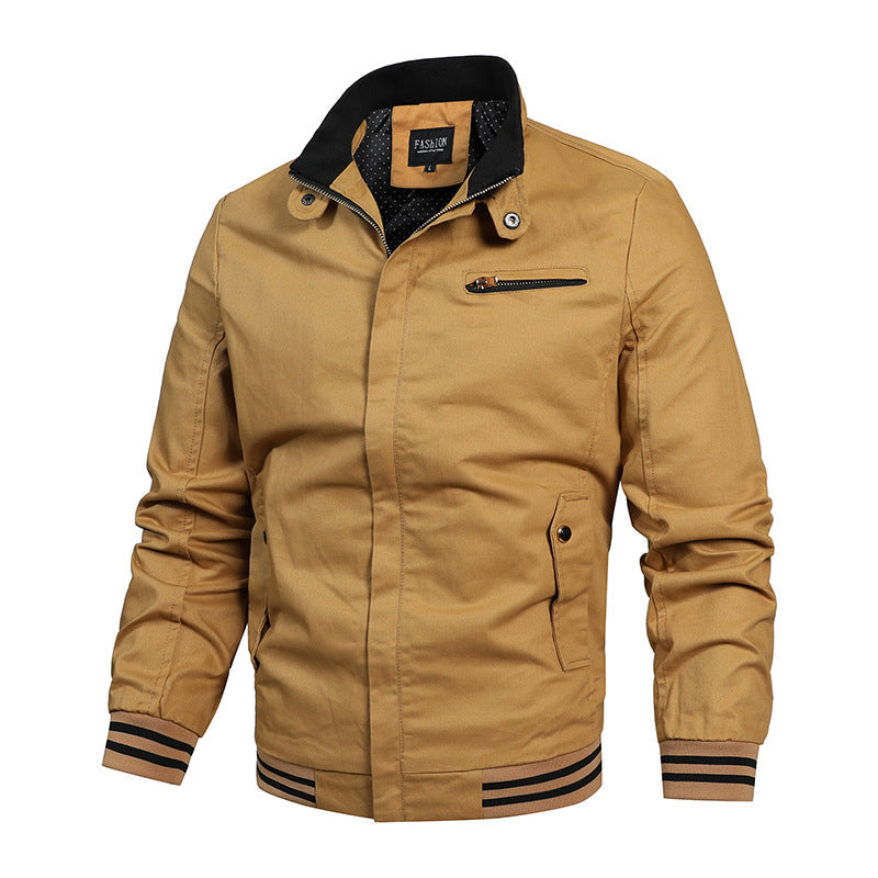 Herren Jacke Übergangsjacke Modern Mit Kontrasten Schwarz - BerlinGlamour