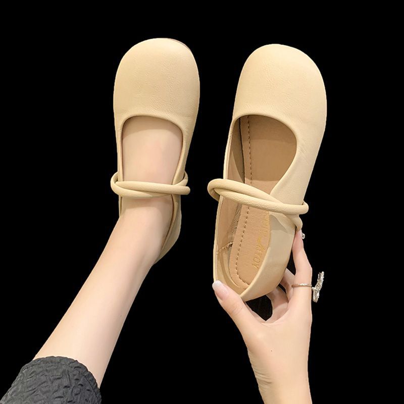 Ballerinas Damen Bequem Riemchen Schuhe Modisch