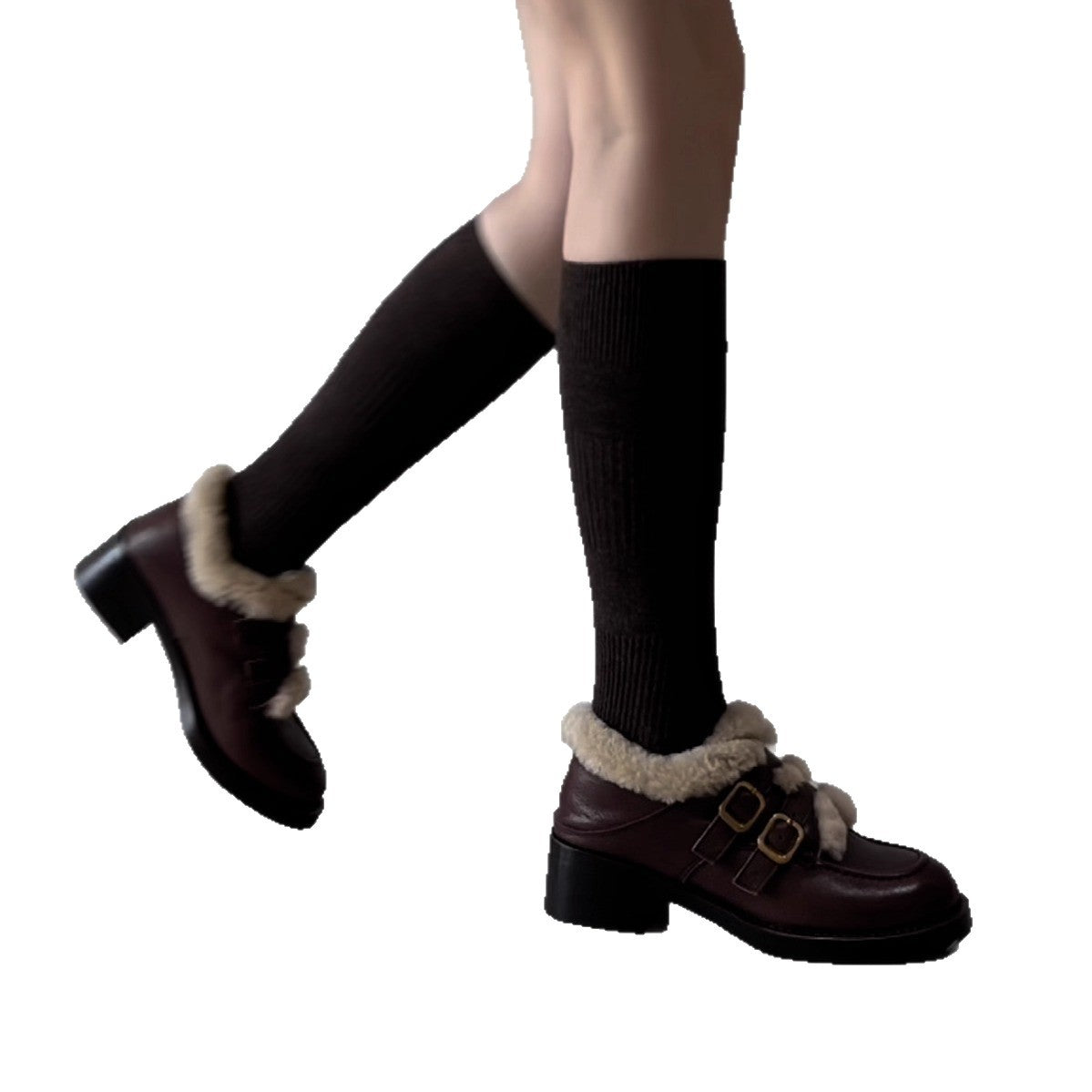 Damen Clogs Gefüttert Weich Kunstfell Kragen