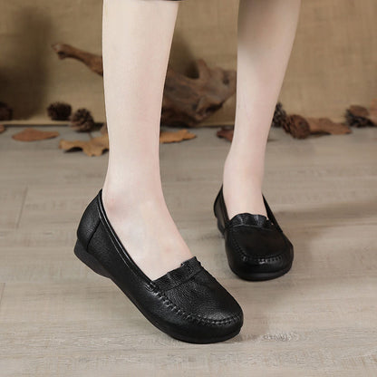 Damen Mokassins Leder Bequem Schuhe Frauen - BerlinGlamour