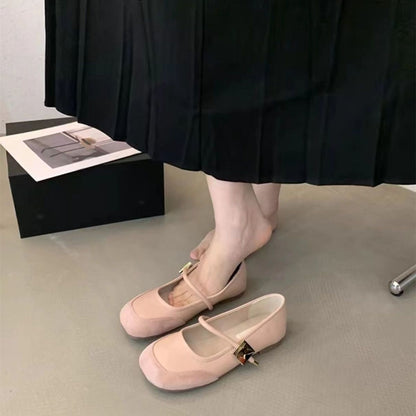 Damen Ballerina Schuhe Elegantes Design Mit Riemen Modern