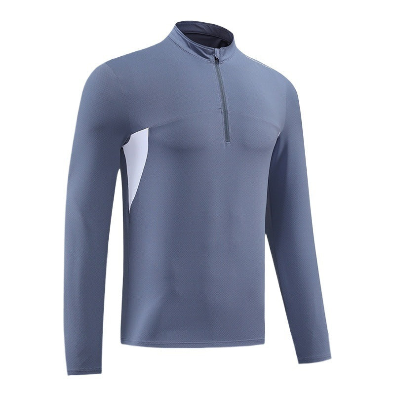 Herren Thermoshirt Funktionsshirt Stehkragen Reißverschluss Sportlich