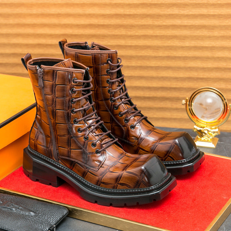 Damenstiefel Robust mit Reißverschluss Winterstiefel Mode
