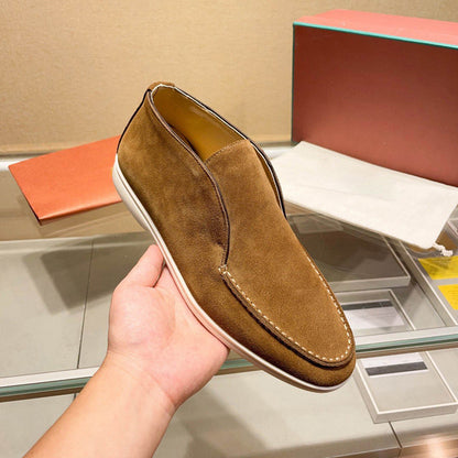 Damen Mokassins aus Wildleder Bequem Slip-On Schuhe