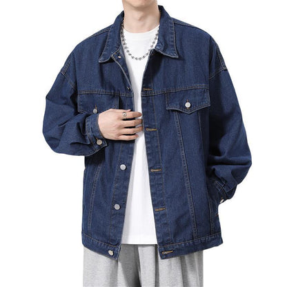 Herren Denimjacke Oversized Lässig mit Brusttaschen - BerlinGlamour