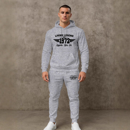 Herren Joggingset Hoodie und Hose Mit Trend Druck Berlin