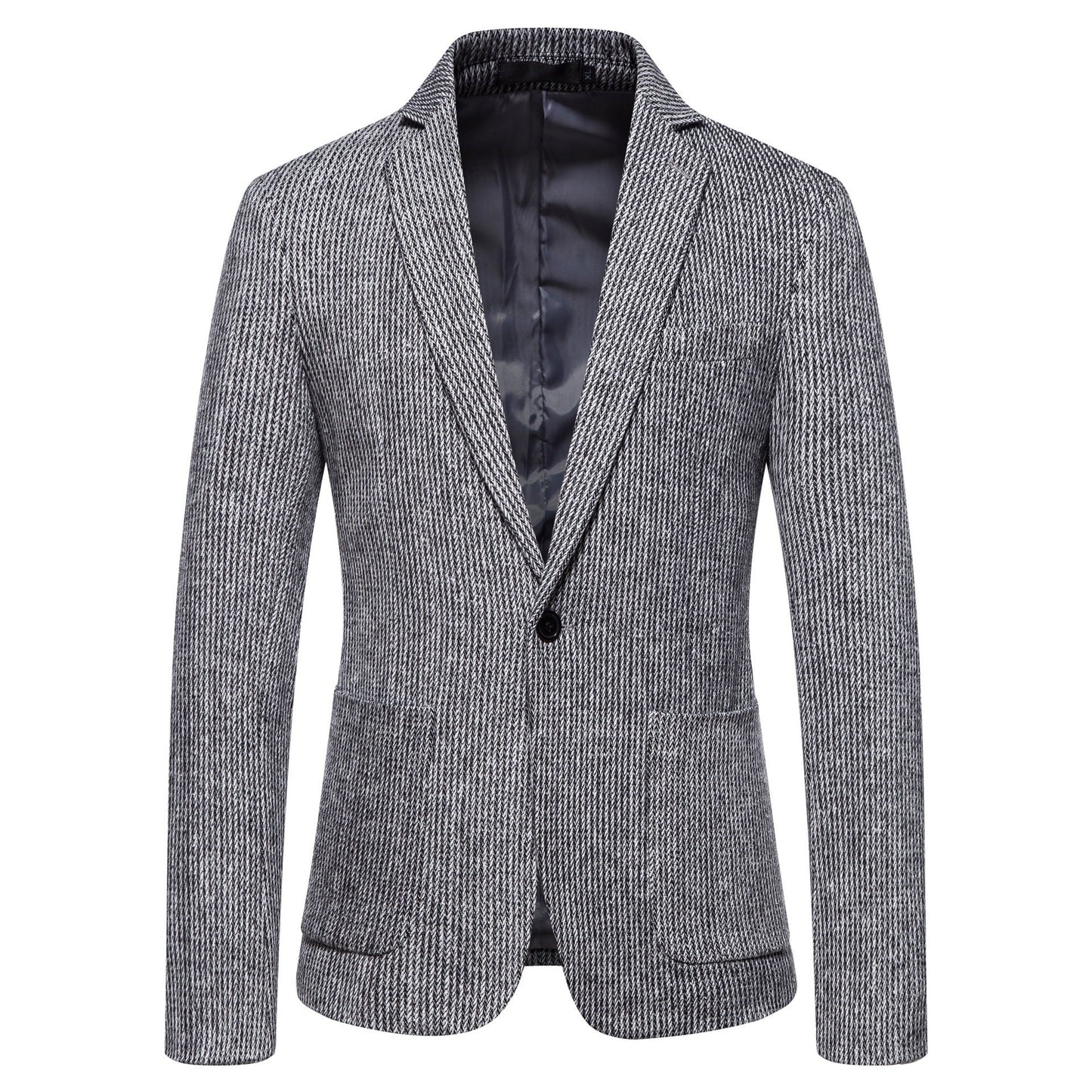 Herren Strickblazer Slim Fit Modern Elegant