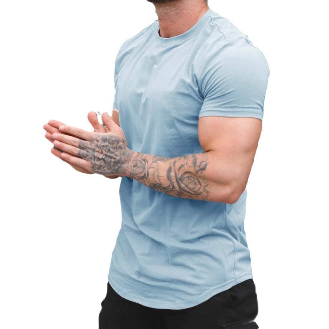 Herren Fitness T-Shirt Leicht Komfortabel Sport