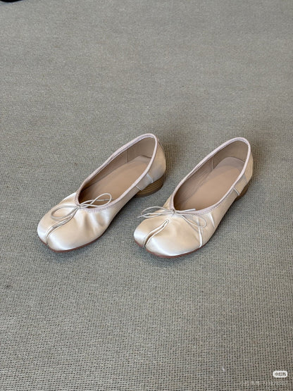 Damen Ballerinas Weich Satin Schuhe Modern