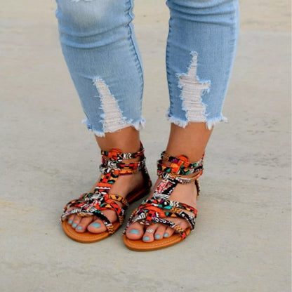 Damen Sandalen Geflochtene Schuhe Urban Style