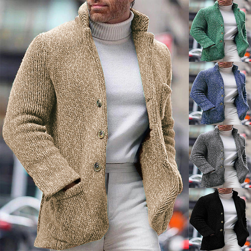 Herren Strickjacke Modern Elegante Textur - BerlinGlamour
