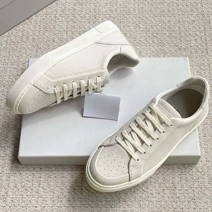 Damen Leder Sneaker Strukturiert Rutschfest Schwarz
