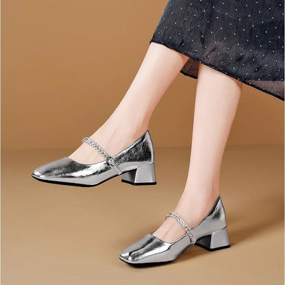 Damen Pumps Bequem Blockabsatz Elegante Schuhe