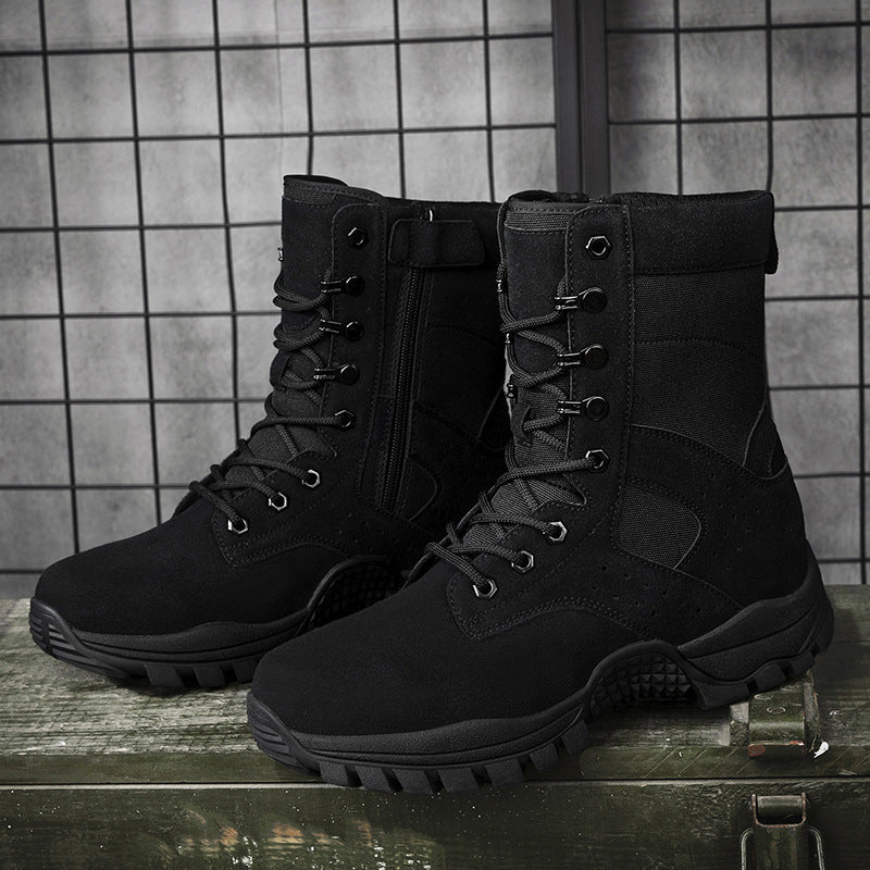 Herren Tactical Stiefel Fest Reißverschluss Griffige Sohle Outdoor