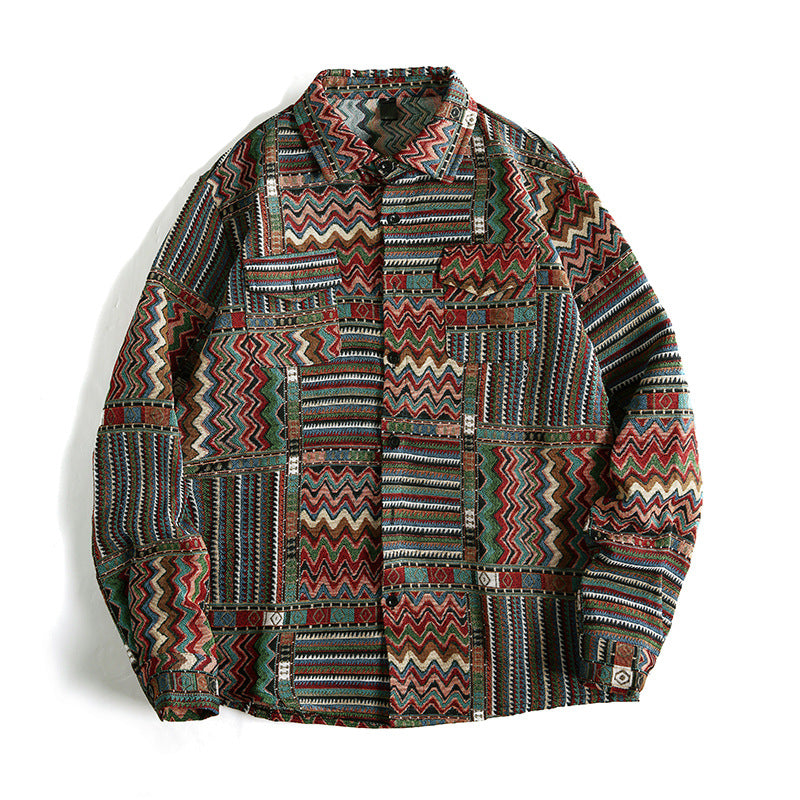 Herren Hemd Patchwork Urban Style Modern