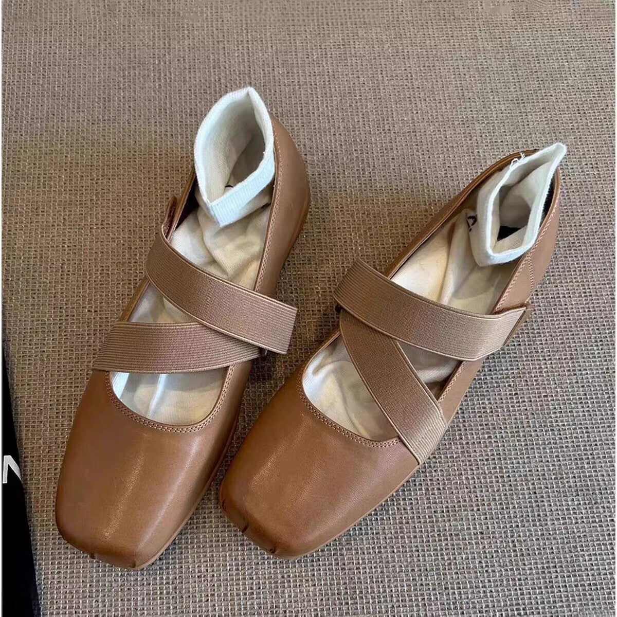 Damen Ballerinas Weich Bequem Elastisch
