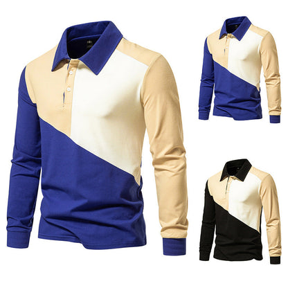 Herren Poloshirt Modern Farbblock Komfort Schnitt