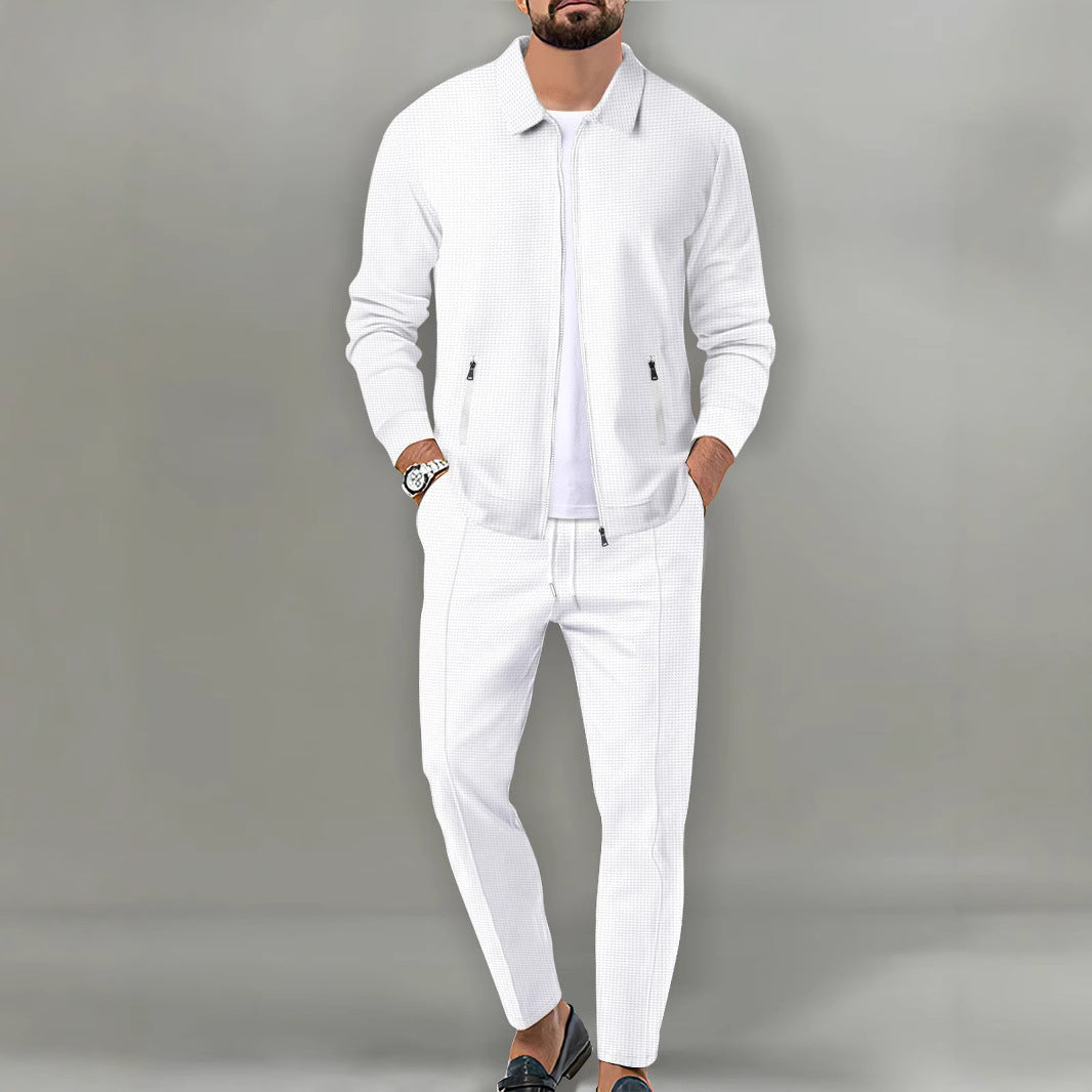 Herren Sportset mit Strickjacke und Elastischen Jogginghosen