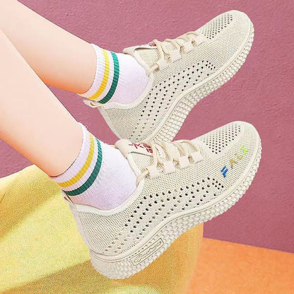 Damen Sneaker Atmungsaktiv Flexibel Laufsohle Modern