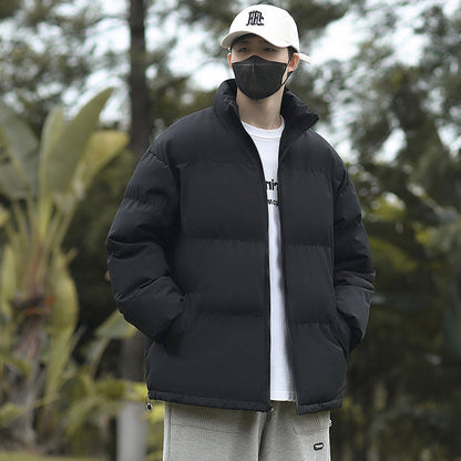 Isolierte Herrenjacke Mit Hochem Kragen Wärme Winterjacke