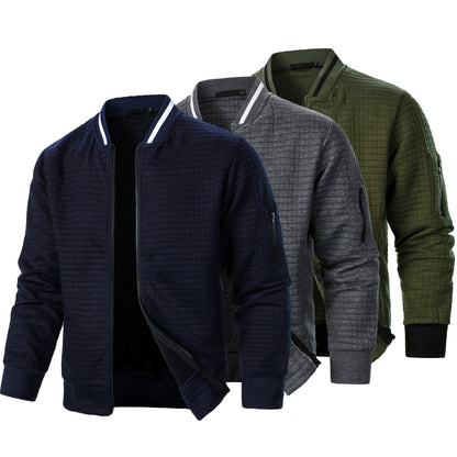 Herren Bomberjacke Steppjacke Reißverschluss Taschen - BerlinGlamour