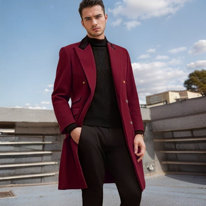 Herren Wollmantel Elegant Tailored Schwarz Berlin - BerlinGlamour
