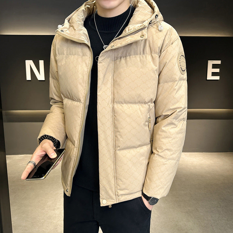 Herren Steppjacke Warm Isoliert Verstellbar Modern