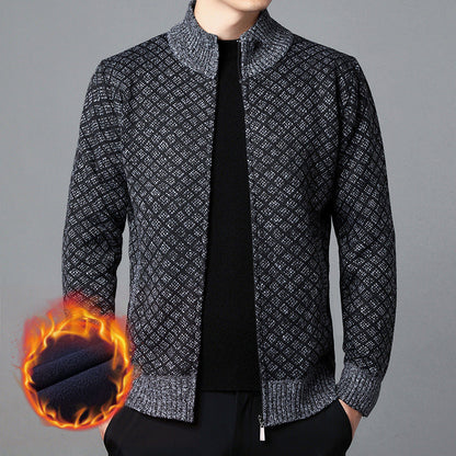 Herren Strickjacke Hochkragen Modern Trendig