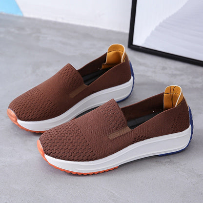 Damen Sneaker Sportlich Atmungsaktiv Netzstoff