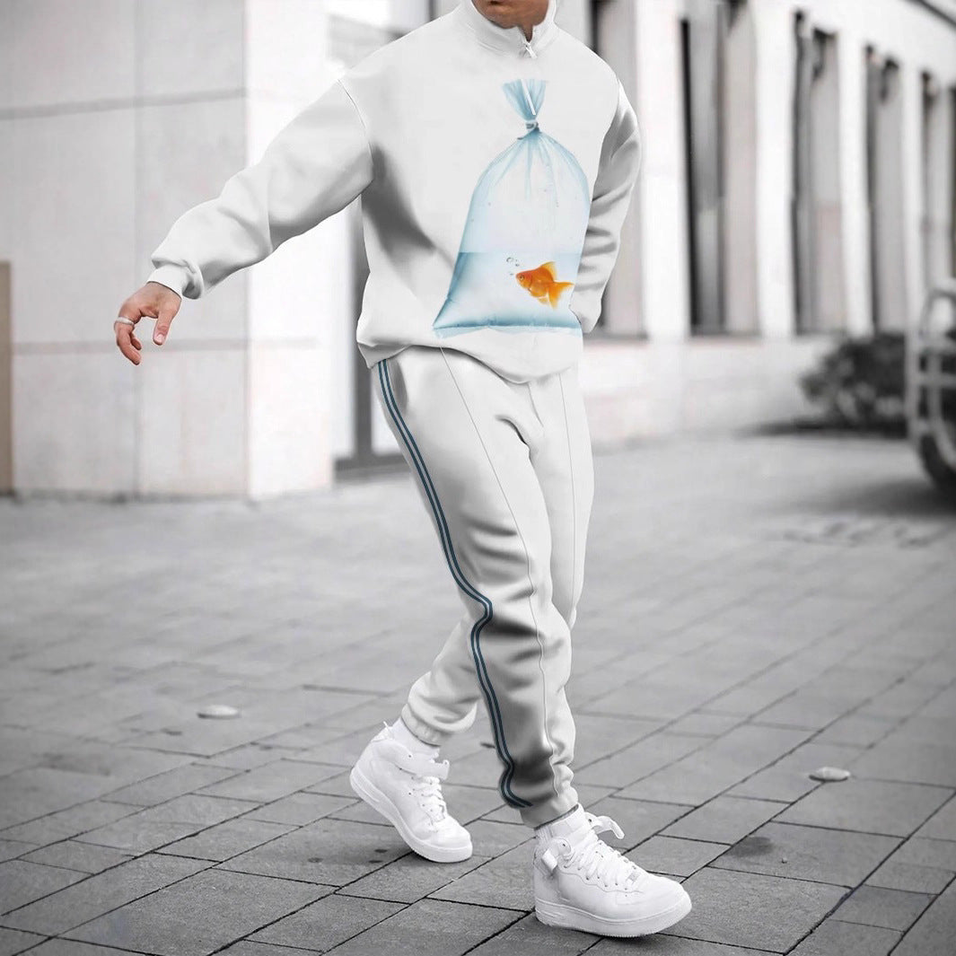 Herren Sweatshirt Sportlich Modern mit Zipper