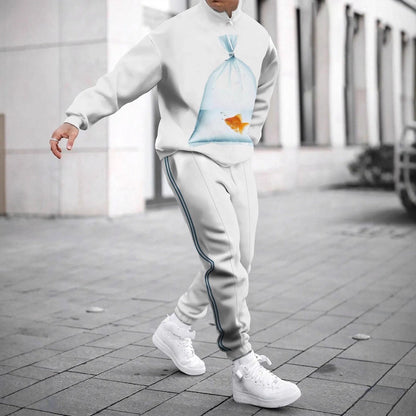 Herren Sweatshirt Sportlich Modern mit Zipper