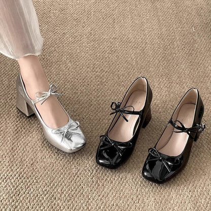 Damen Pumps Elegante Schleifen Glitzer
