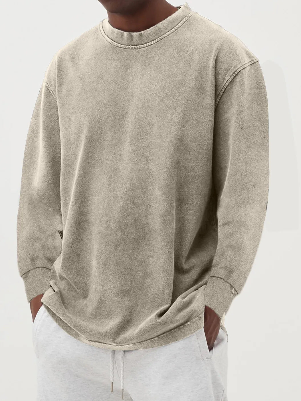 Bequemer Herren Pullover Oversized Baumwolle