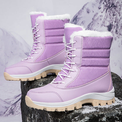 Damen Winterstiefel Gefüttert Rutschfest Hoch Schaft - BerlinGlamour