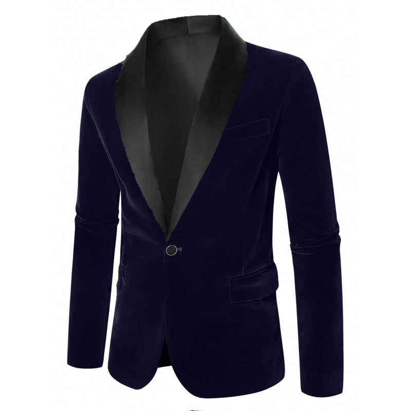 Herren Blazer Samt Elegant Revers Schnitt