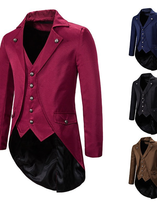 Herren Anzugmantel Elegant Asymmetrisch Modern - BerlinGlamour